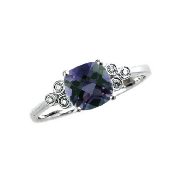 14K Alexandrite & Diamond June Birthstone Ring JF Jones Jewelers Rochester, NY