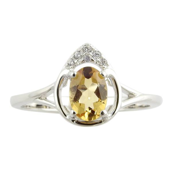 Silver Citrine November Birthstone Ring JF Jones Jewelers Webster, NY