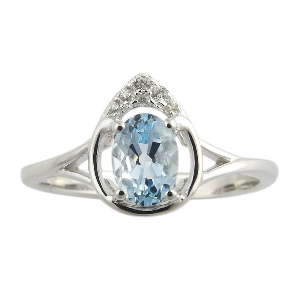 Silver Blue Topaz March Birthstone Ring JF Jones Jewelers Webster, NY