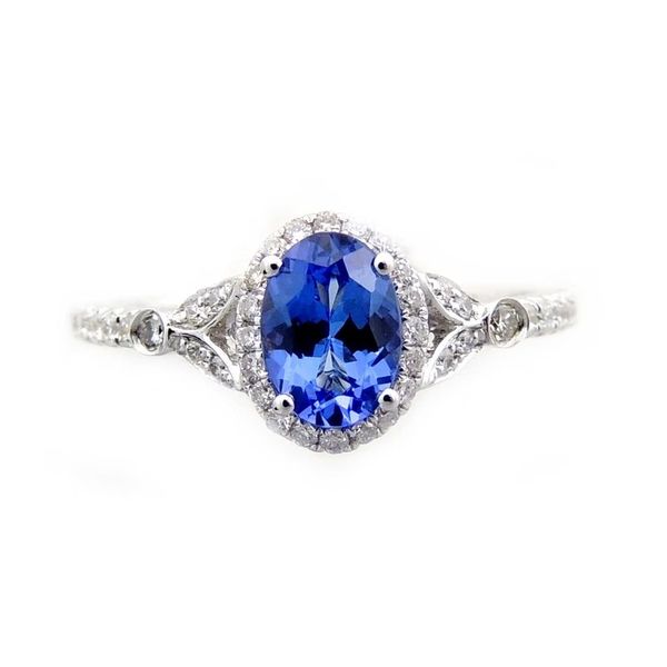 14K Tanzanite & Diamond December Birthstone Ring JF Jones Jewelers Webster, NY