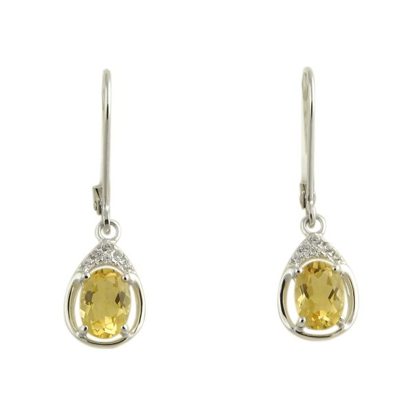 Silver Citrine November Birthstone Earring JF Jones Jewelers Rochester, NY