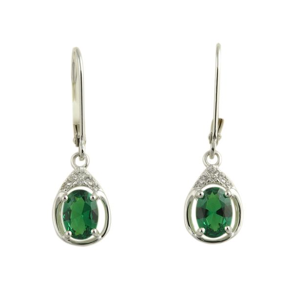 Silver Emerald May Birthstone Earring JF Jones Jewelers Rochester, NY