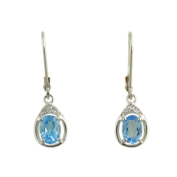 Silver Blue Topaz December Birthstone Earring JF Jones Jewelers Webster, NY