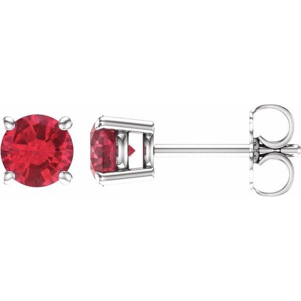 14K Ruby July Birthstone Earrings JF Jones Jewelers Webster, NY