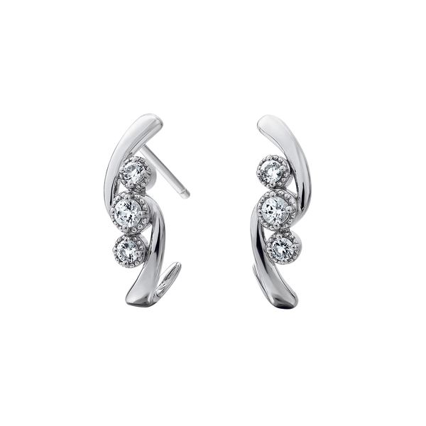 Silver White Topaz Earrings JF Jones Jewelers Webster, NY
