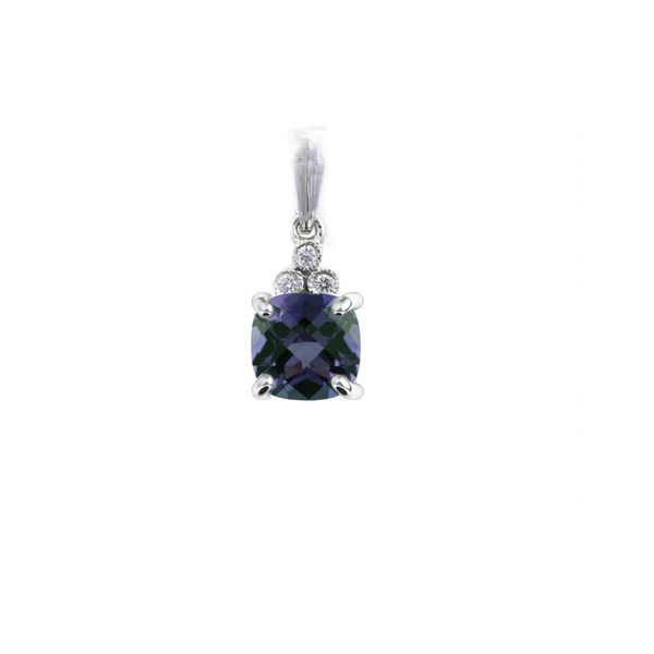 14K Alexandrite & Diamond June Birthstone Pendant JF Jones Jewelers Webster, NY