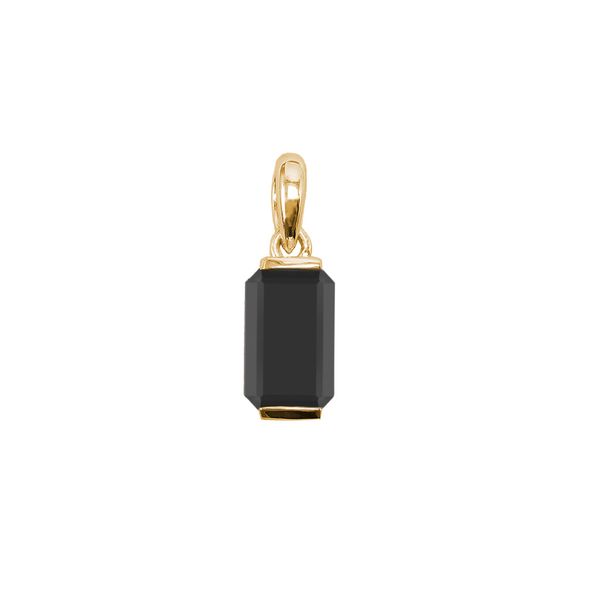 14K Yellow Gold Onyx Bar Pendant JF Jones Jewelers Webster, NY
