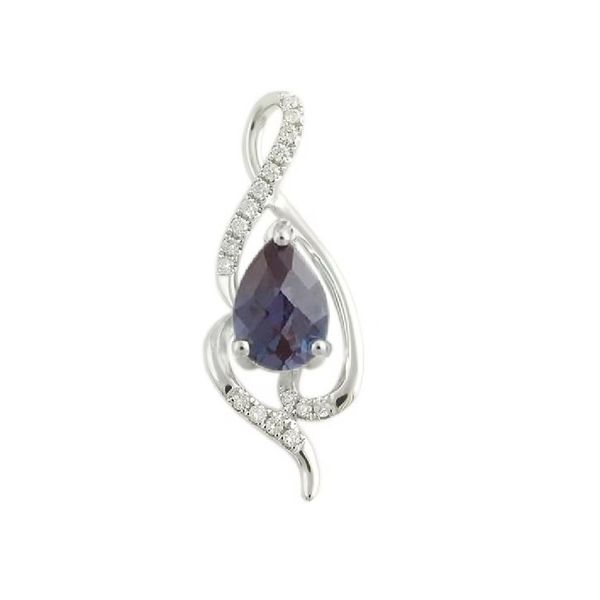 14K Alexandrite & Diamond June Birthstone Pendant JF Jones Jewelers Webster, NY