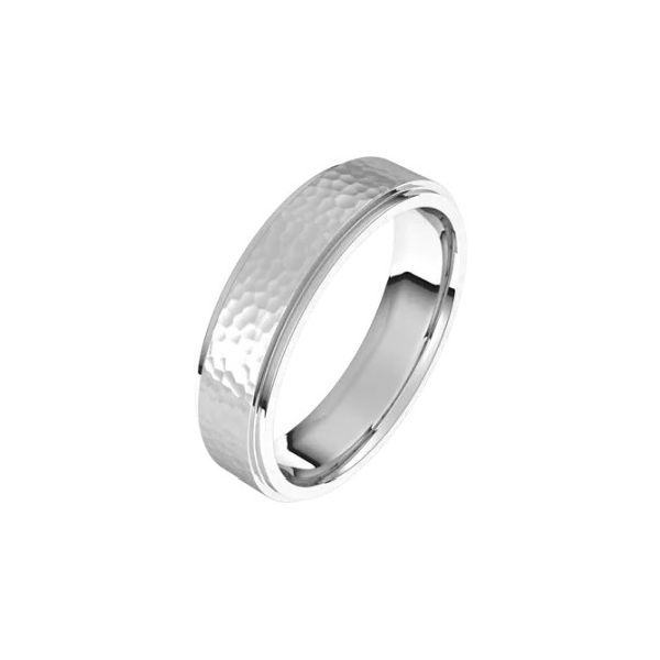 14K 5mm Satin Hammered Men's Wedding Band JF Jones Jewelers Rochester, NY