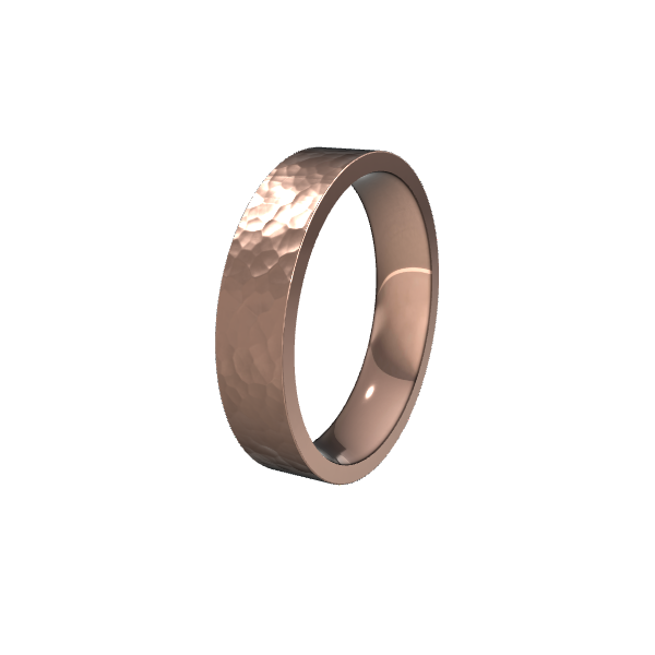 14K 5mm Satin Hammered Men's Wedding Band JF Jones Jewelers Webster, NY