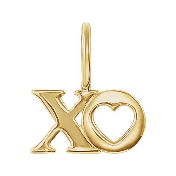 14K Yellow Gold Hugs & Kisses 'XO' Charm JF Jones Jewelers Rochester, NY