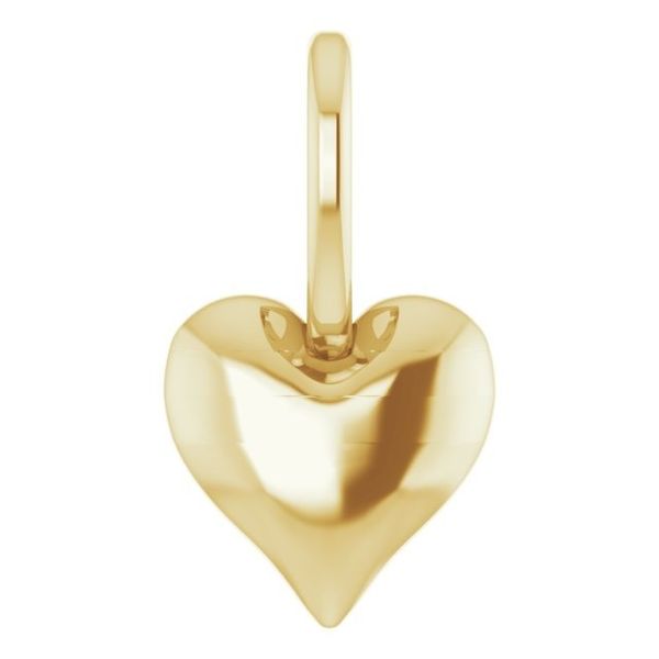 14K Yellow Gold Puffy Heart Charm JF Jones Jewelers Rochester, NY