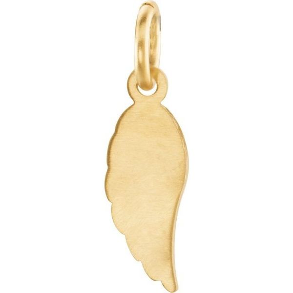 14K Yellow Gold Angel Wing Charm Image 3 JF Jones Jewelers Rochester, NY