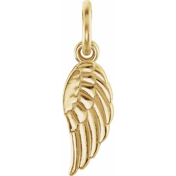 14K Yellow Gold Angel Wing Charm JF Jones Jewelers Rochester, NY