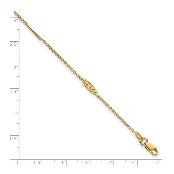 Gold Anklet Image 4 JF Jones Jewelers Webster, NY