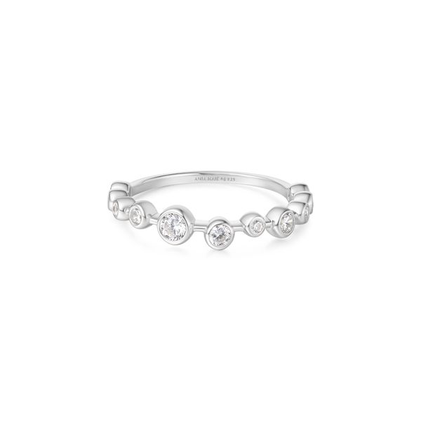 Silver Zig-Zag Bezel Set Ladies Fashion Ring JF Jones Jewelers Webster, NY