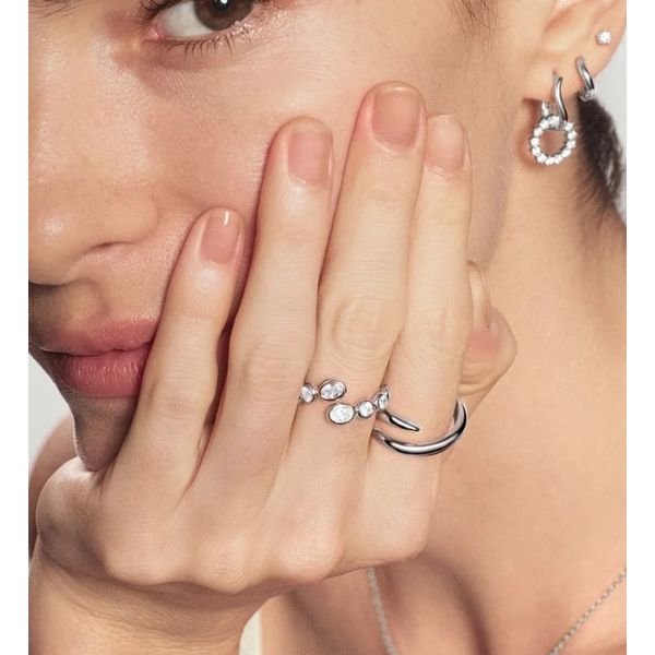 Silver Spiral Adjustable Ladies Fashion Ring Image 2 JF Jones Jewelers Webster, NY