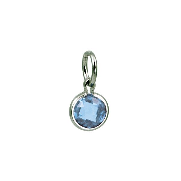 Silver 5mm Round December Birthstone Charm JF Jones Jewelers Rochester, NY