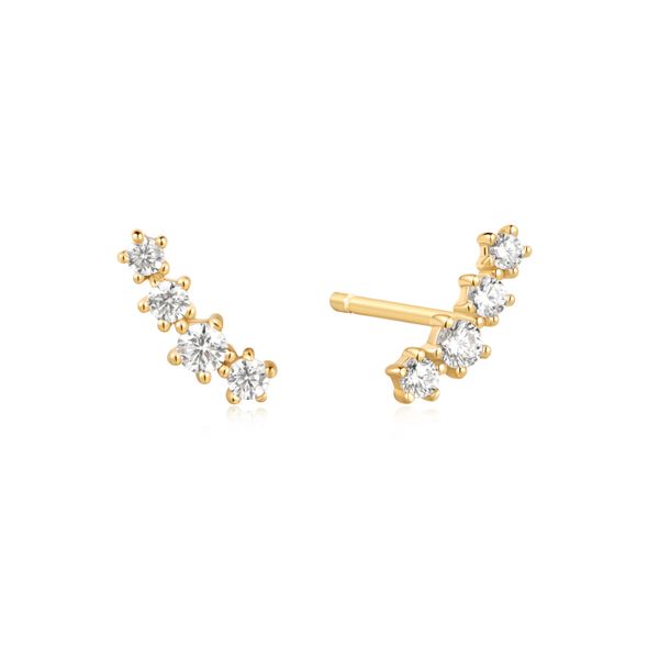 Gold Plated Silver Climber Stud Earrings JF Jones Jewelers Rochester, NY
