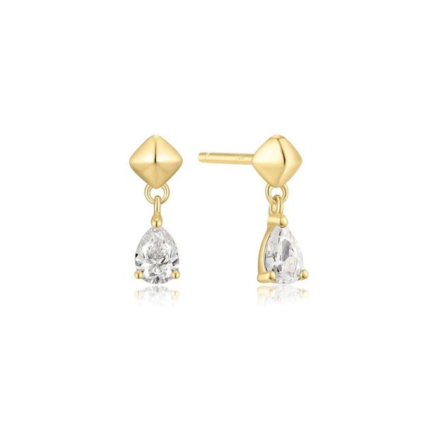 Gold Plated Silver Pear Drop Earrings JF Jones Jewelers Webster, NY