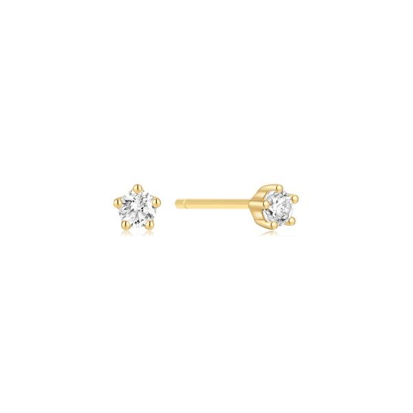 Gold Plated Silver Mini Star Stud Earrings JF Jones Jewelers Webster, NY