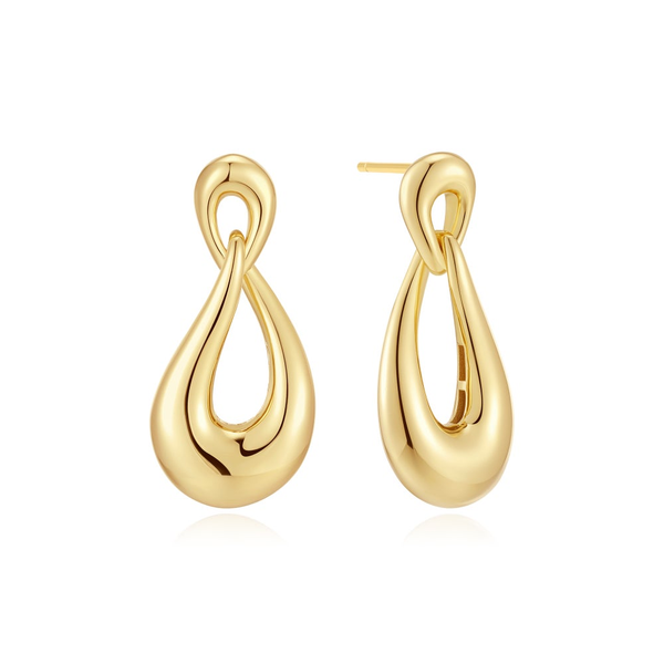 Gold Plated Stud Doorknocker Earrings JF Jones Jewelers Webster, NY