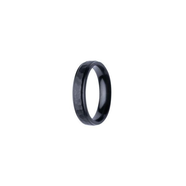 Zirconium 5mm Mens Hammered Wedding Band JF Jones Jewelers Webster, NY