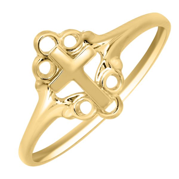 14K Gold Childs Cross Ring JF Jones Jewelers Rochester, NY