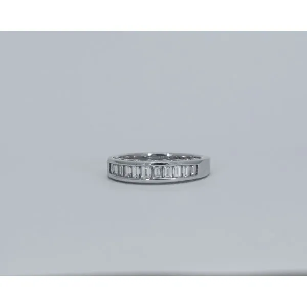 18k White Gold Band with Baguette Diamonds J. Garett Jewelers Wilmington, NC