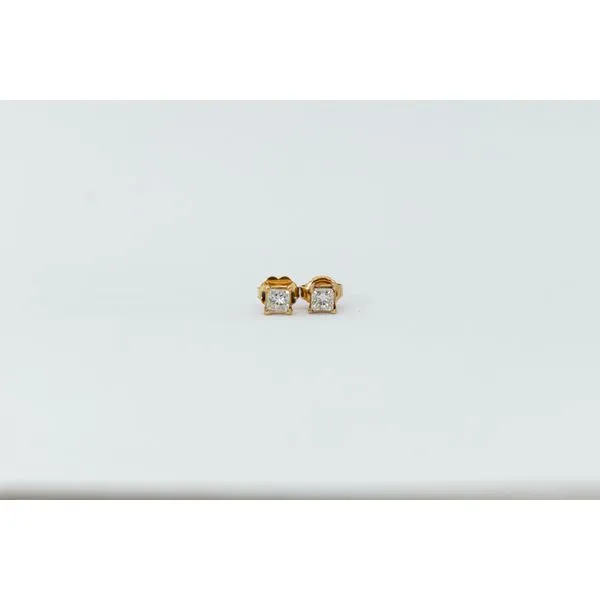 14K Yellow Gold Diamond Earrings J. Garett Jewelers Wilmington, NC