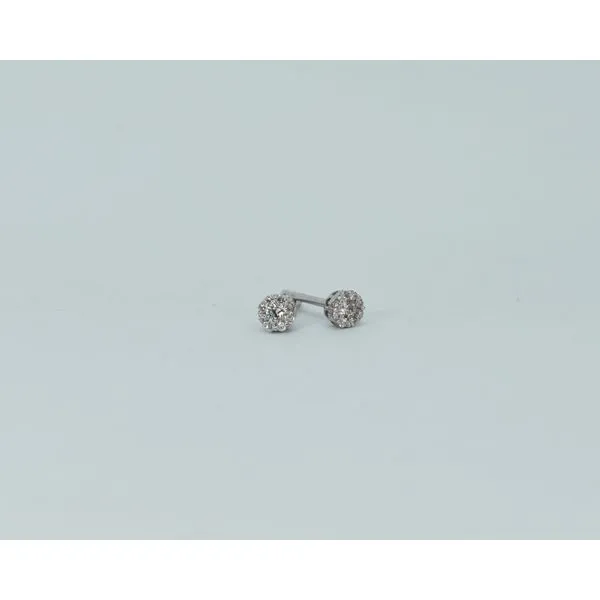 14K White Gold Diamond Earrings J. Garett Jewelers Wilmington, NC