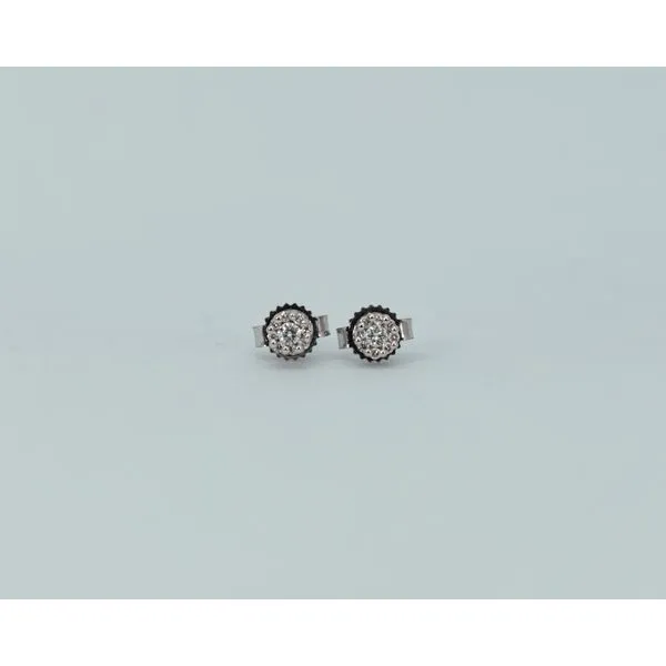 14K White Gold Diamond Earrings J. Garett Jewelers Wilmington, NC