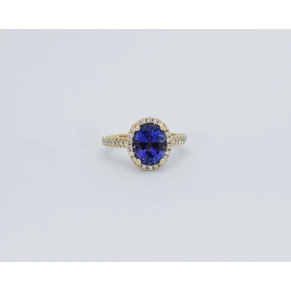 14K Yellow Gold Tanzanite & Diamond Ring J. Garett Jewelers Wilmington, NC