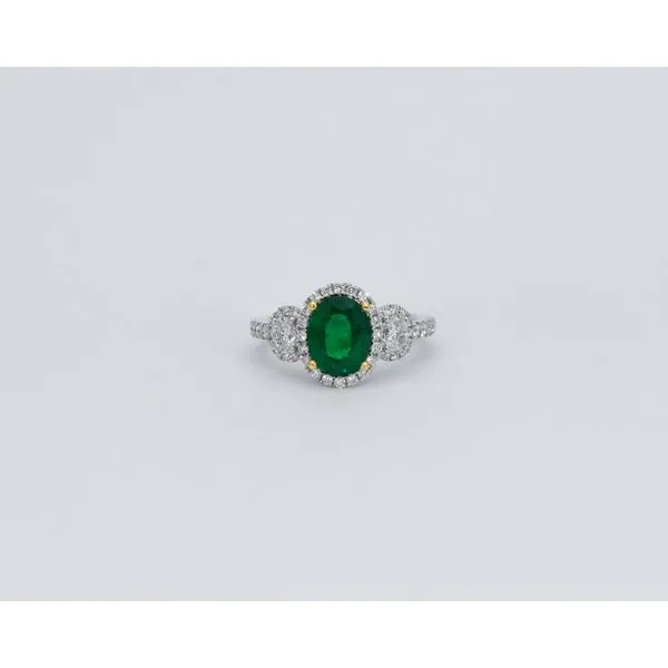 Platinum Emerald & Diamond Ring J. Garett Jewelers Wilmington, NC