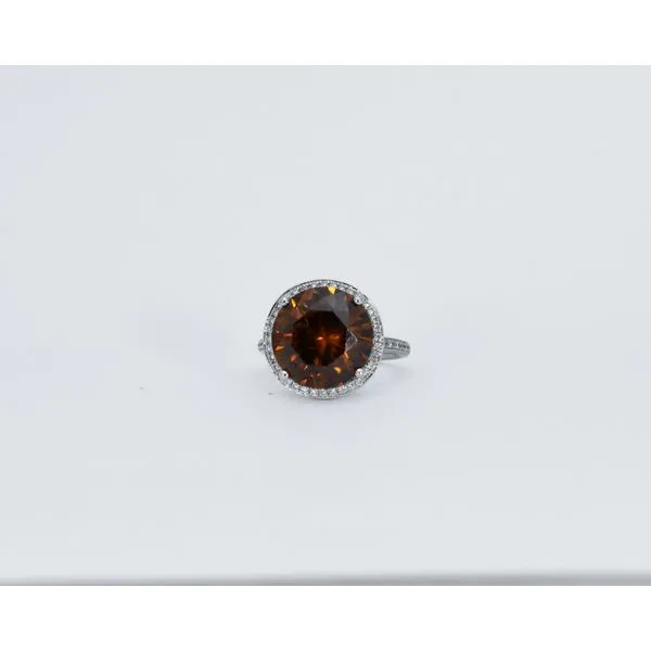 14K White Gold Brown Zircon & Diamond Ring Image 2 J. Garett Jewelers Wilmington, NC