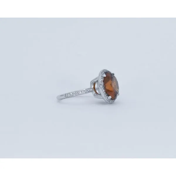 14K White Gold Brown Zircon & Diamond Ring Image 3 J. Garett Jewelers Wilmington, NC