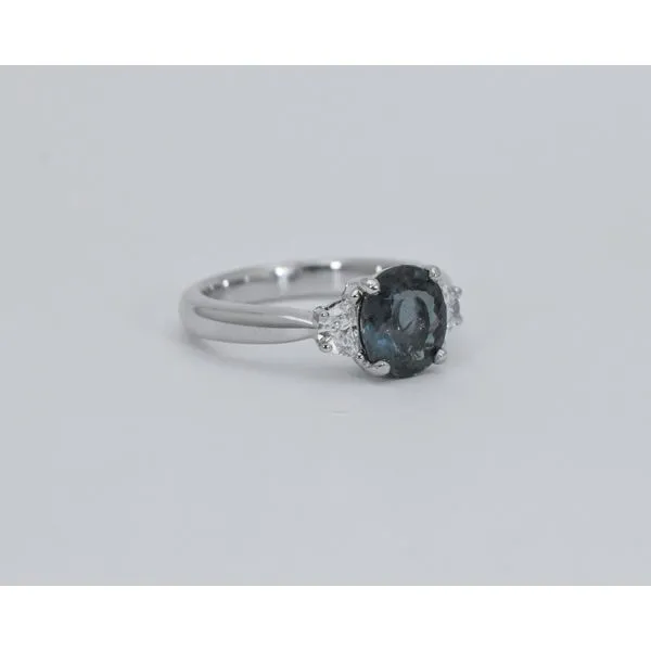 Platinum Alexandrite & Diamond Ring Image 2 J. Garett Jewelers Wilmington, NC