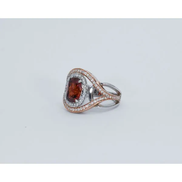 14K Gold Garnet & Diamond Ring Image 2 J. Garett Jewelers Wilmington, NC