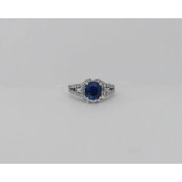 14K White Gold Sapphire & Diamond Ring J. Garett Jewelers Wilmington, NC