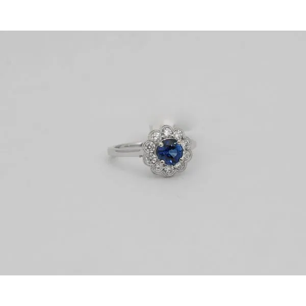 14K White Gold Sapphire & Diamond Ring J. Garett Jewelers Wilmington, NC