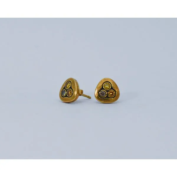 Alex Sepkus 18K Yellow Gold Diamond Earrings Image 2 J. Garett Jewelers Wilmington, NC