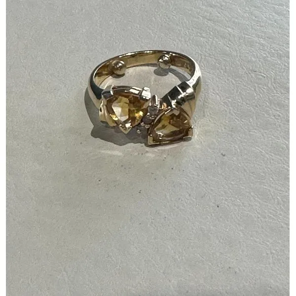 14K Yellow Gold Citrene & Diamond Earrings J. Garett Jewelers Wilmington, NC