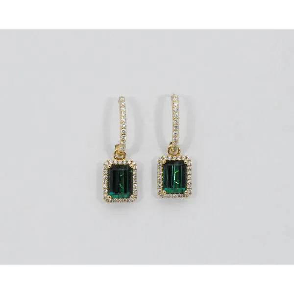 14K Yellow Gold Green Tourmaline Earrings J. Garett Jewelers Wilmington, NC