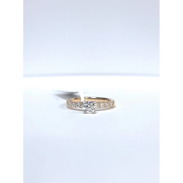 14kt Yellow Gold .42 Round Center .85tw Diamond Engagement Ring J. Howard Jewelers Bedford, IN
