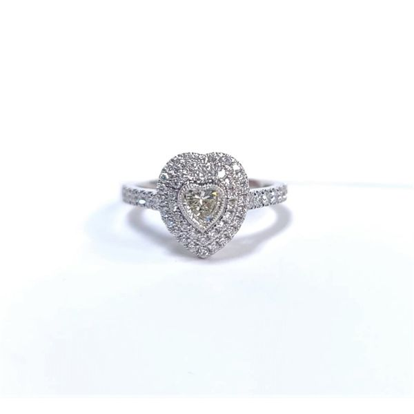 14kt White Gold .80tw Diamond Heart Ring J. Howard Jewelers Bedford, IN