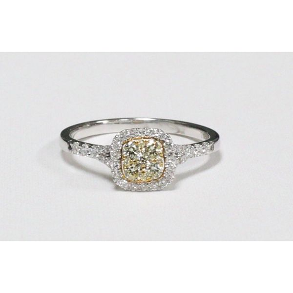 14kt White Gold Yellow Diamond Ring J. Howard Jewelers Bedford, IN