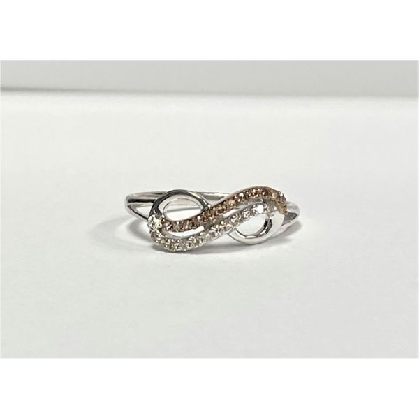 Sterling Silver Chocolate Diamond Infinity Ring J. Howard Jewelers Bedford, IN