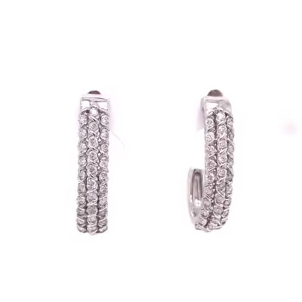 10kt White Gold 1/2ct Diamond Fashion Earrings J. Howard Jewelers Bedford, IN
