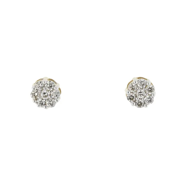 14kt Yellow Gold 1/4tw Diamond Fashion Earrings J. Howard Jewelers Bedford, IN