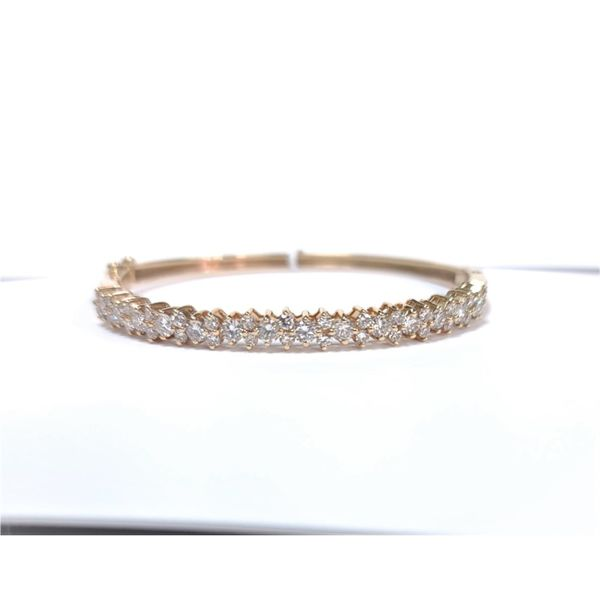 14kt Yellow Gold 2.20tw Diamond Bangle Bracelet J. Howard Jewelers Bedford, IN